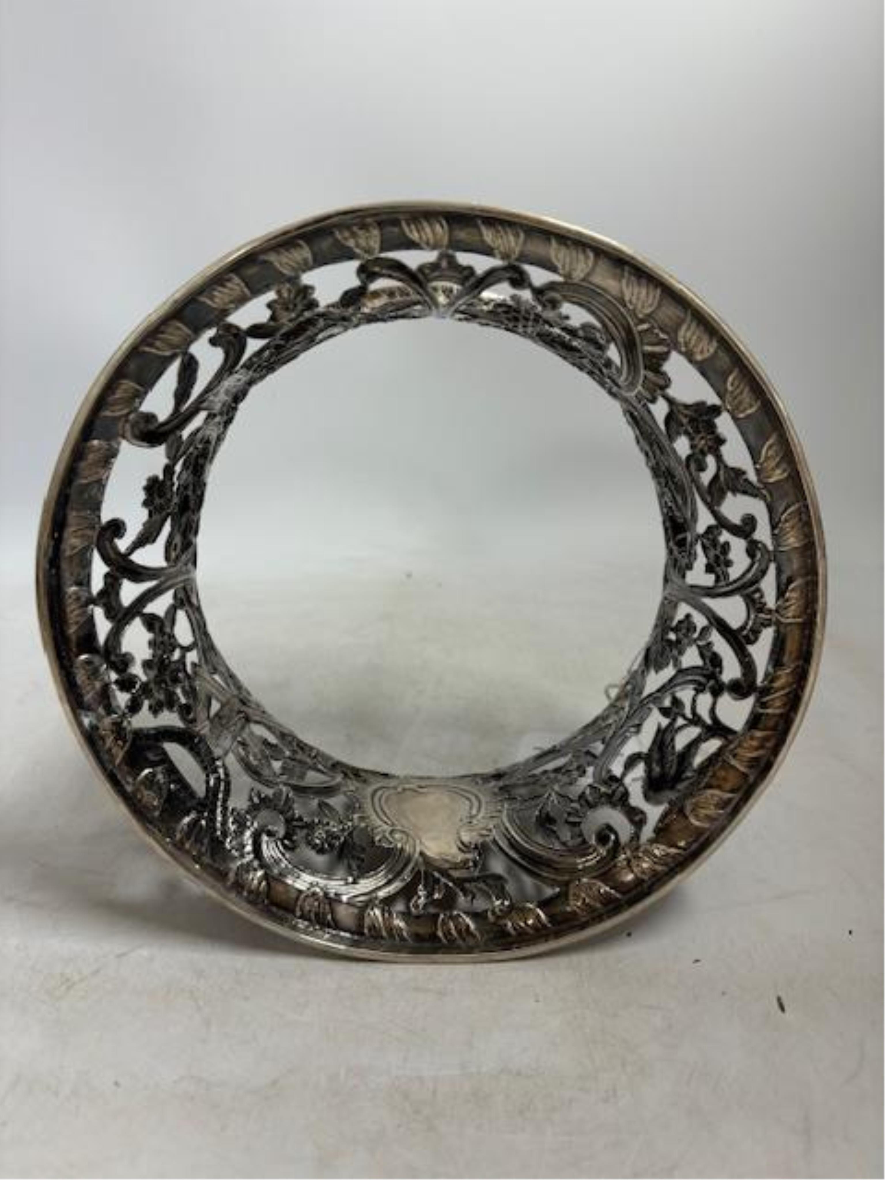 A George III Irish silver dish ring, by Matthew West